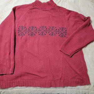 American Outpost Chunky Knit snowflake sweater, XL